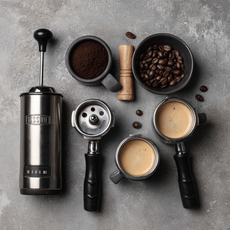 ristretto-coffee-vs-espresso-side-by-side-in-rustic-café setting